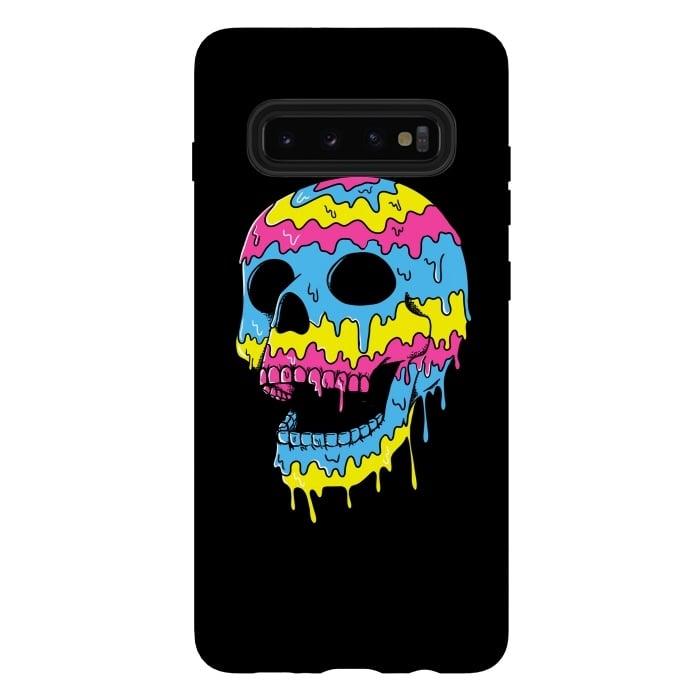 Galaxy S10 plus StrongFit Melted Skull by Coffee Man