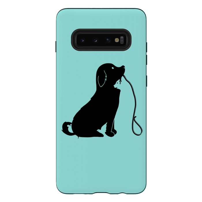 Galaxy S10 plus StrongFit Animals green by Coffee Man