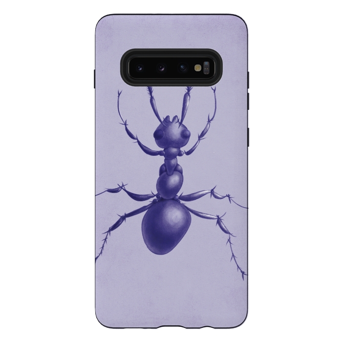 Galaxy S10 plus StrongFit Purple ant drawing by Boriana Giormova