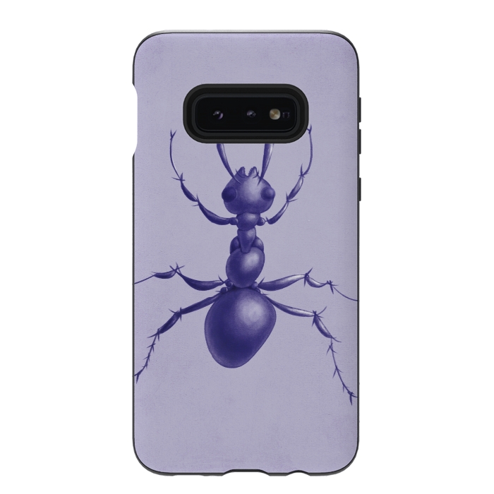Galaxy S10e StrongFit Purple ant drawing by Boriana Giormova
