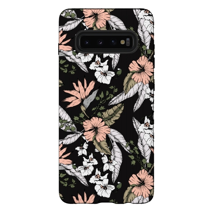 Galaxy S10 plus StrongFit Exotic flowering dark by Mmartabc