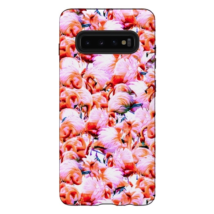 Galaxy S10 plus StrongFit Dream of pink flamingos by Mmartabc