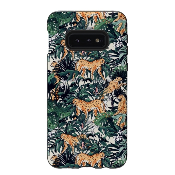 Galaxy S10e StrongFit Cheetah in the wild jungle  by Mmartabc