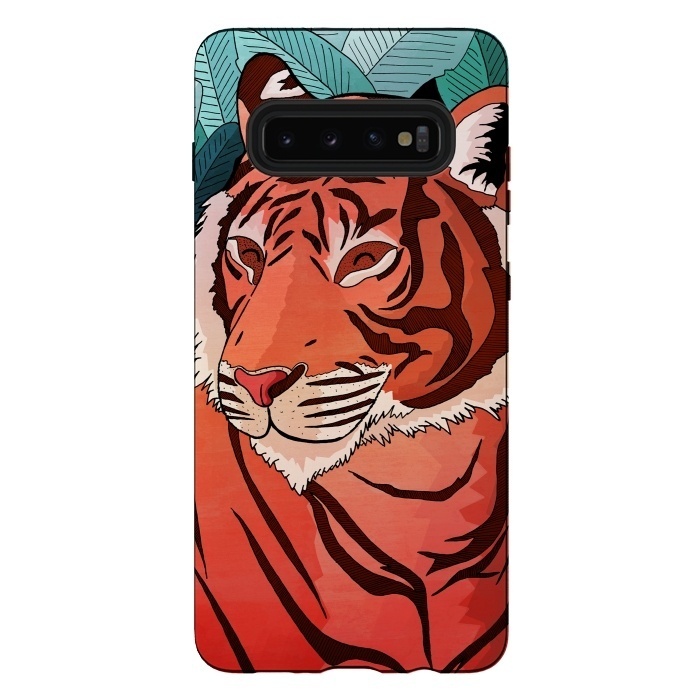 Galaxy S10 plus StrongFit Tiger in the jungle  by Steve Wade (Swade)
