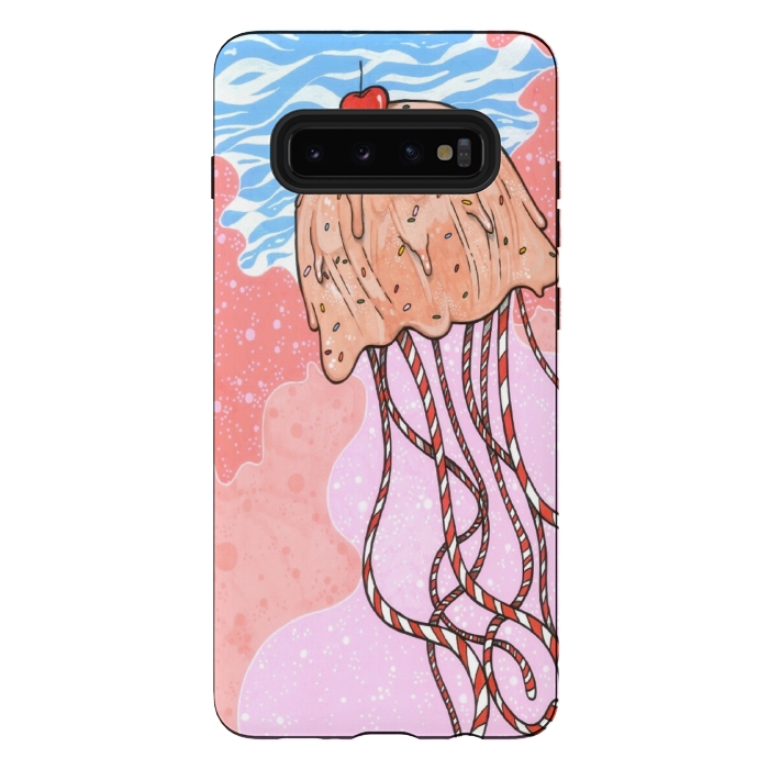 Galaxy S10 plus StrongFit Jellyfish Candy by Varo Lojo