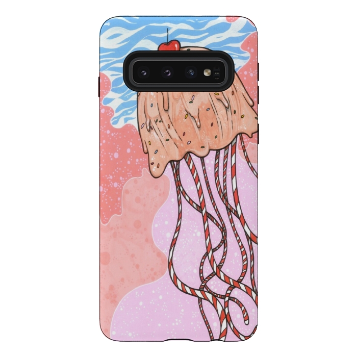 Galaxy S10 StrongFit Jellyfish Candy by Varo Lojo