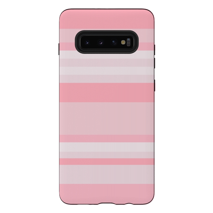 Galaxy S10 plus StrongFit Pink Stripes by Dhruv Narelia