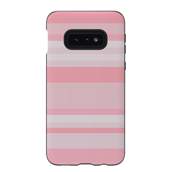 Galaxy S10e StrongFit Pink Stripes by Dhruv Narelia