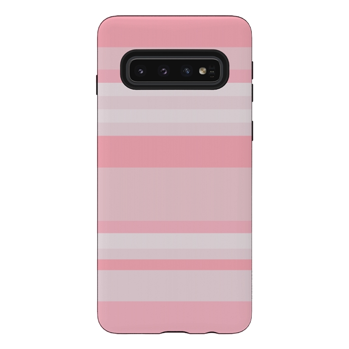 Galaxy S10 StrongFit Pink Stripes by Dhruv Narelia