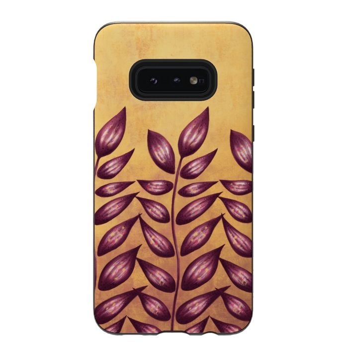 Galaxy S10e StrongFit Abstract Plant With Purple Leaves by Boriana Giormova