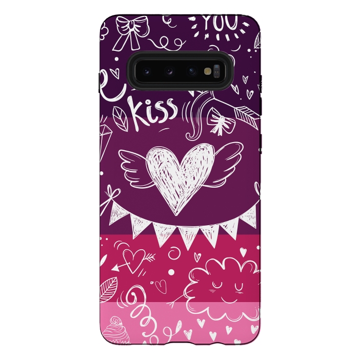 Galaxy S10 plus StrongFit Love in four colors by Rossy Villarreal