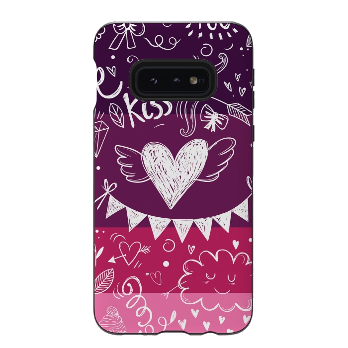 Galaxy S10e StrongFit Love in four colors by Rossy Villarreal