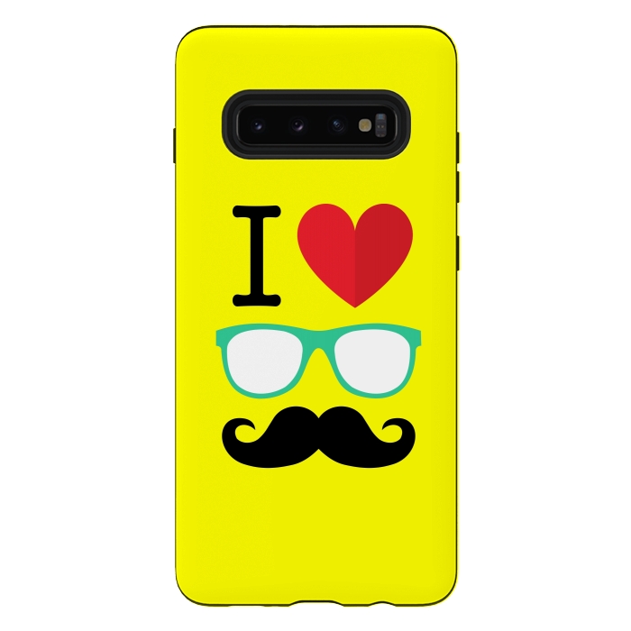 Galaxy S10 plus StrongFit I Love Moustache by Dhruv Narelia