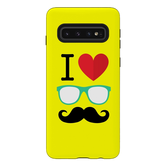 Galaxy S10 StrongFit I Love Moustache by Dhruv Narelia