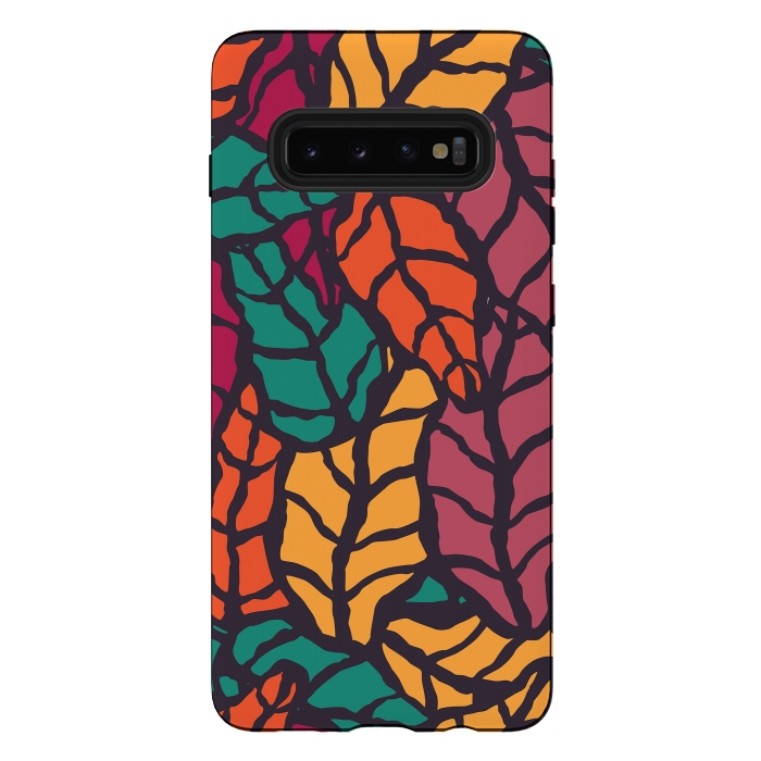 Galaxy S10 plus StrongFit Vibrant Leaves by Jelena Obradovic