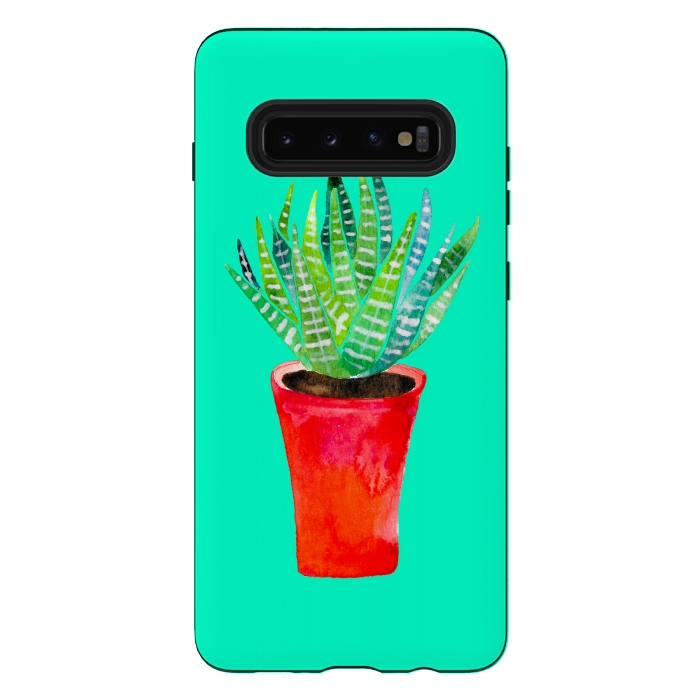 Galaxy S10 plus StrongFit Potted Succulent  by Amaya Brydon