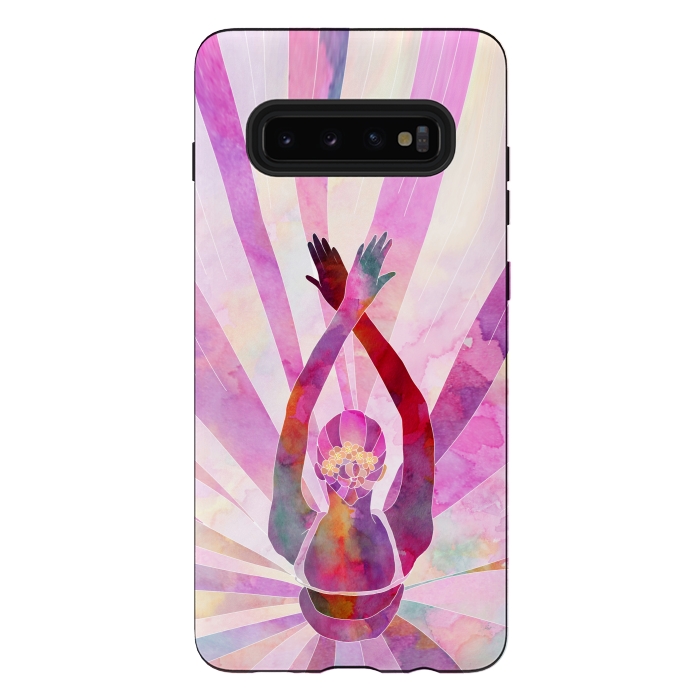 Galaxy S10 plus StrongFit Sleeping Ballering Watercolor by Notsniw