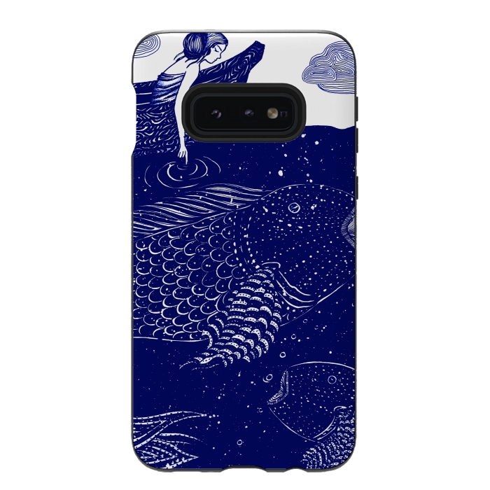 Galaxy S10e StrongFit The Blue Shimmering Sea Lights by ECMazur 