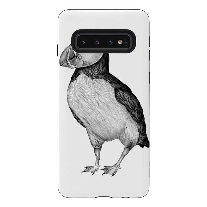 Galaxy S10 StrongFit Little Puffin by ECMazur 