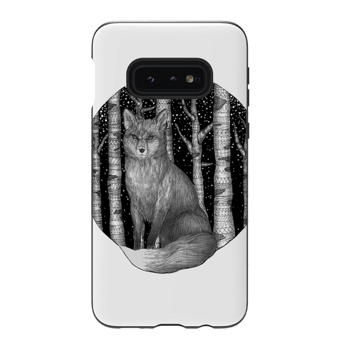 Galaxy S10e StrongFit Fox and Forest by ECMazur 