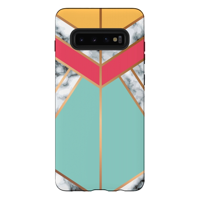 Galaxy S10 plus StrongFit Marble Geometry 020 by Jelena Obradovic