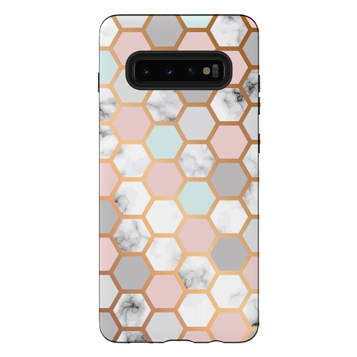 Galaxy S10 plus StrongFit Marble Geometry 025 by Jelena Obradovic