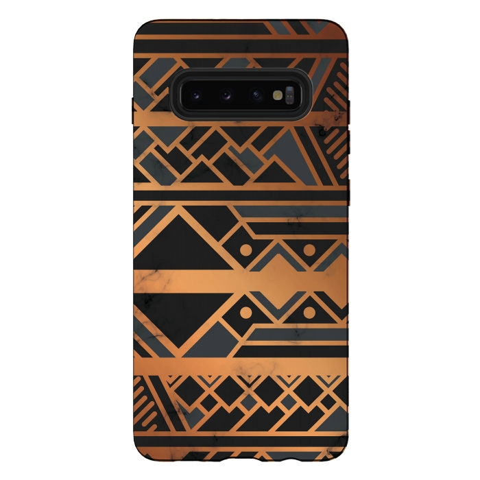 Galaxy S10 plus StrongFit Black and Gold 028 by Jelena Obradovic