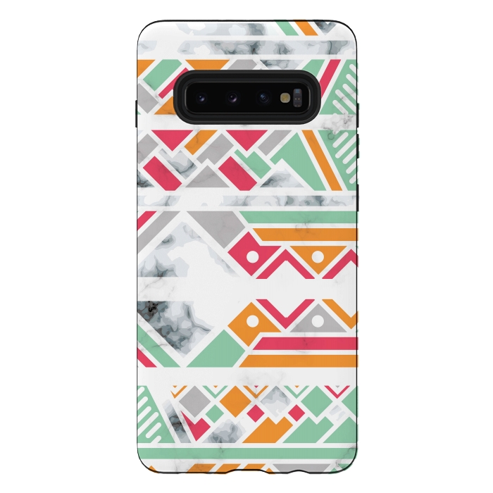 Galaxy S10 plus StrongFit Marble Geometry 030 by Jelena Obradovic