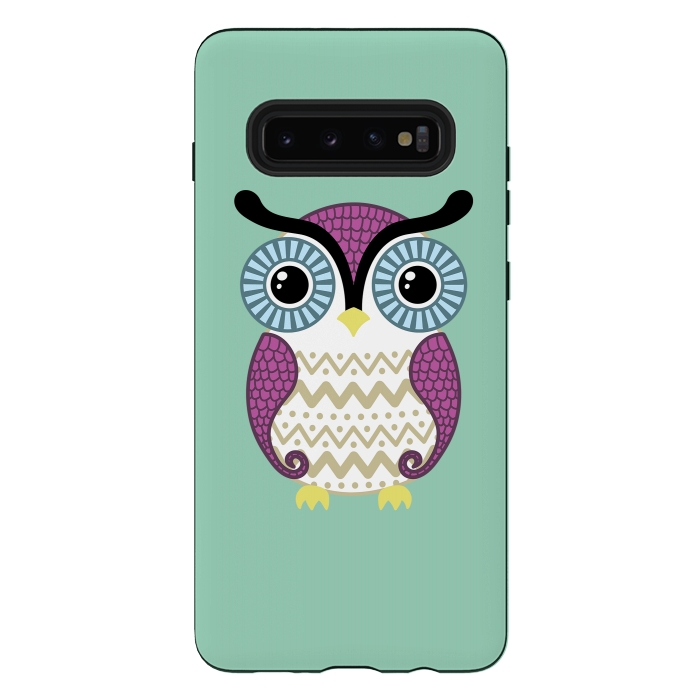 Galaxy S10 plus StrongFit Cute owl by Laura Nagel