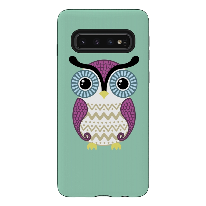 Galaxy S10 StrongFit Cute owl by Laura Nagel