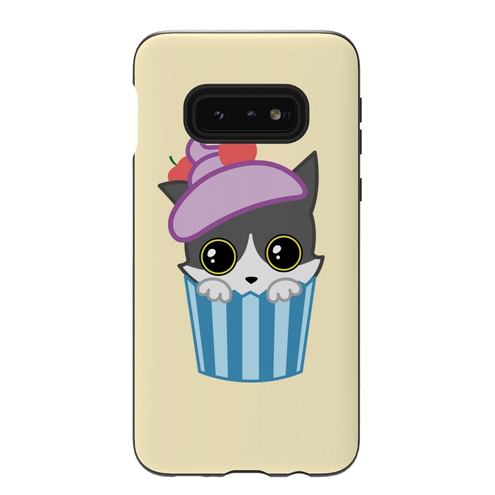 Galaxy S10e StrongFit Cupcake kitty by Laura Nagel