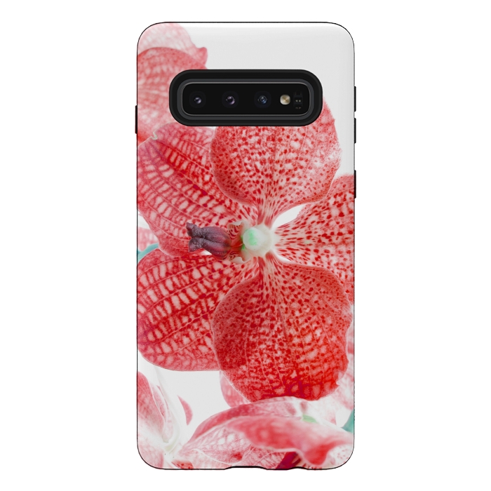 Galaxy S10 StrongFit Red Natures Flower by Bledi