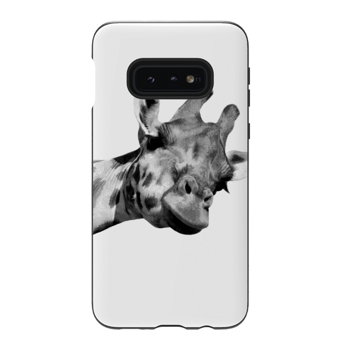 Galaxy S10e StrongFit Black and White Giraffe by Alemi