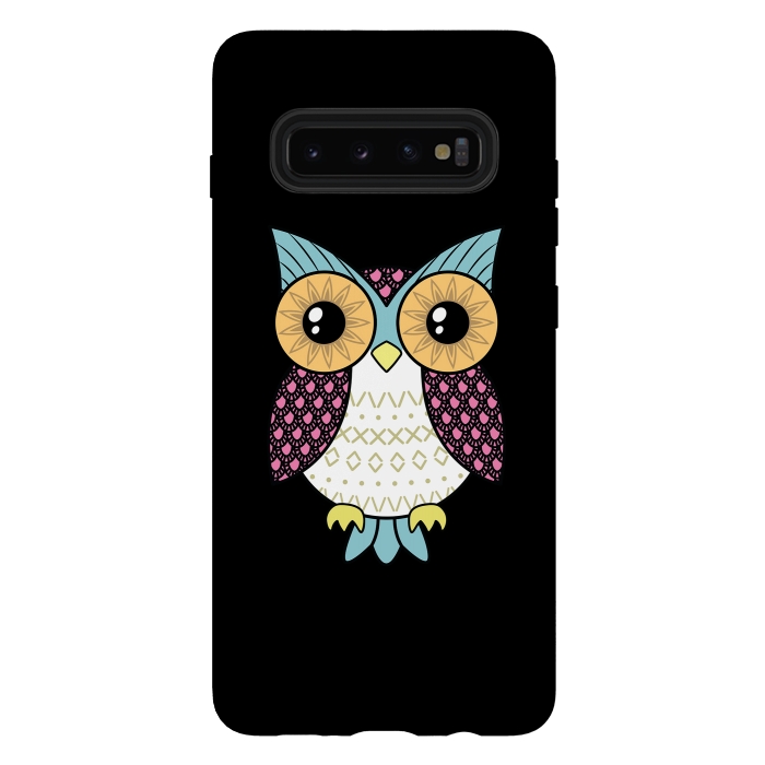Galaxy S10 plus StrongFit Fancy owl by Laura Nagel