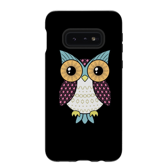 Galaxy S10e StrongFit Fancy owl by Laura Nagel