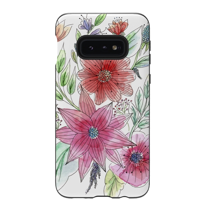Galaxy S10e StrongFit Wild flowers by Julia Grifol