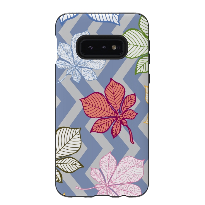Galaxy S10e StrongFit Autumn Leaves Pattern IV by Bledi