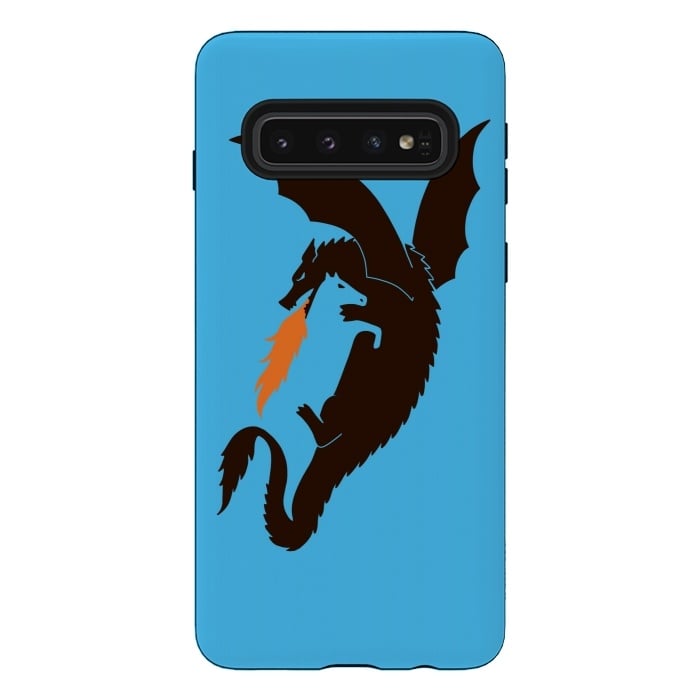 Galaxy S10 StrongFit Dragon and Horse by Coffee Man