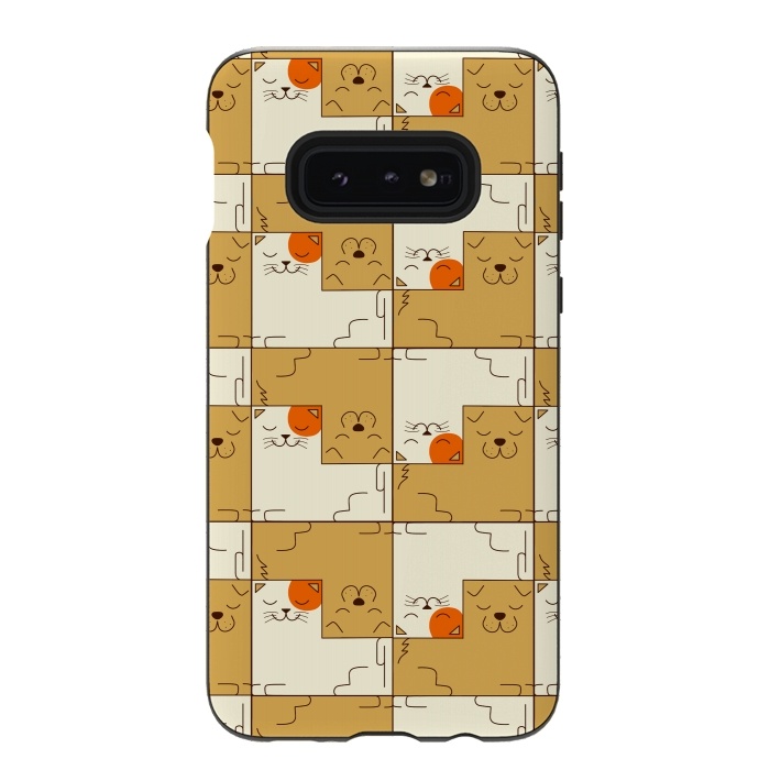 Galaxy S10e StrongFit Cat and Dog by Coffee Man