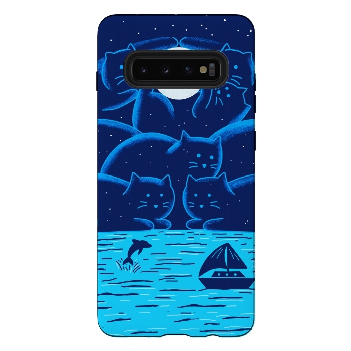 Galaxy S10 plus StrongFit Cats Landscape by Coffee Man