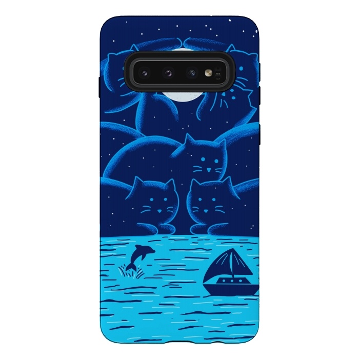 Galaxy S10 StrongFit Cats Landscape by Coffee Man