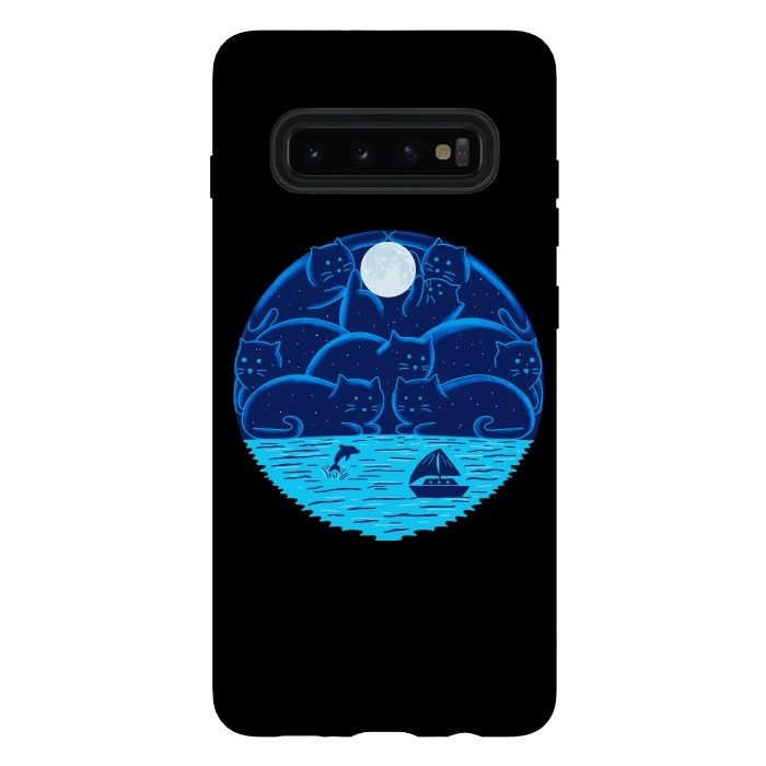 Galaxy S10 plus StrongFit Cats Landscape-2 by Coffee Man