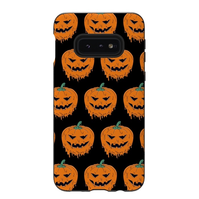 Galaxy S10e StrongFit Melted Pumpkin Pattern by Coffee Man