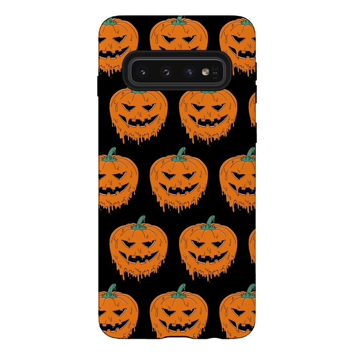Galaxy S10 StrongFit Melted Pumpkin Pattern by Coffee Man