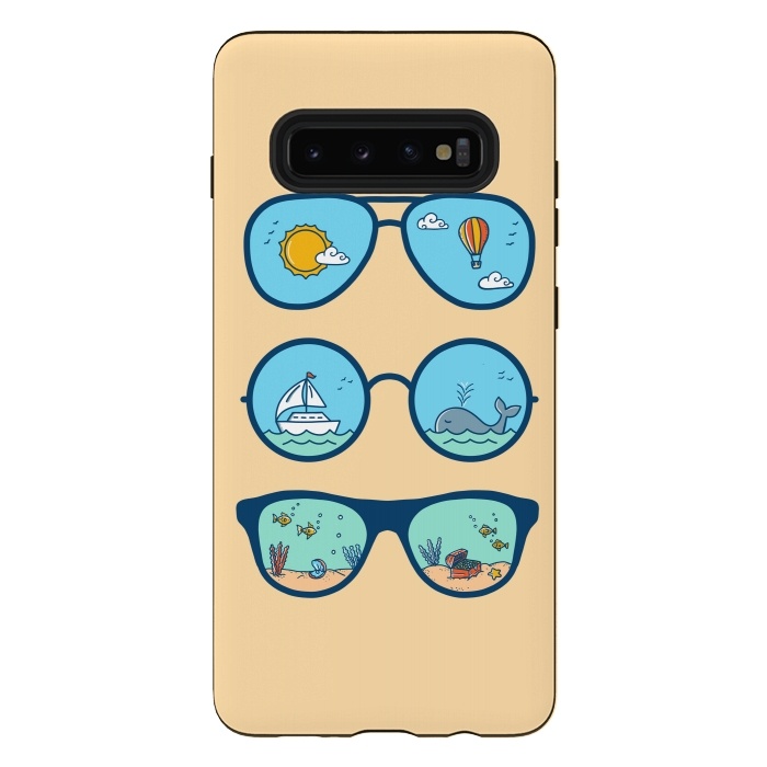 Galaxy S10 plus StrongFit Sunglasses Landscape-2 by Coffee Man