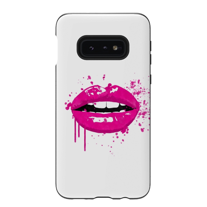 Galaxy S10e StrongFit Pink Lips by Alemi
