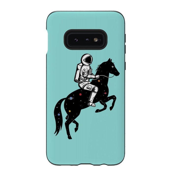 Galaxy S10e StrongFit Astronaut and Horse 2 by Coffee Man