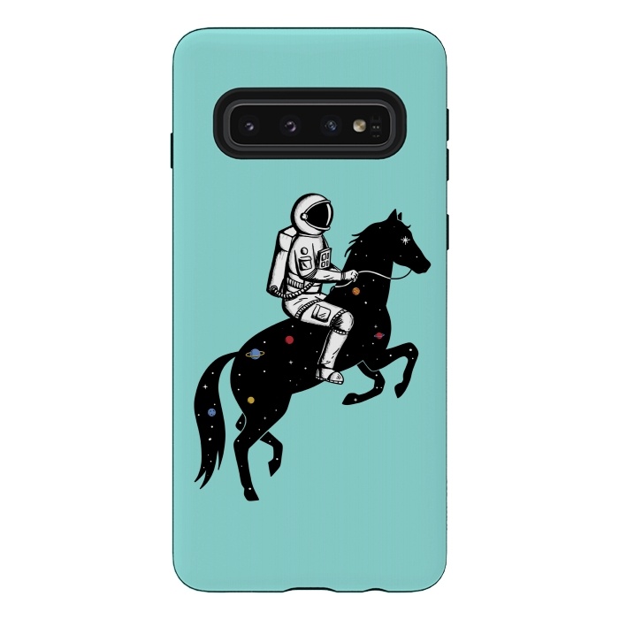 Galaxy S10 StrongFit Astronaut and Horse 2 by Coffee Man