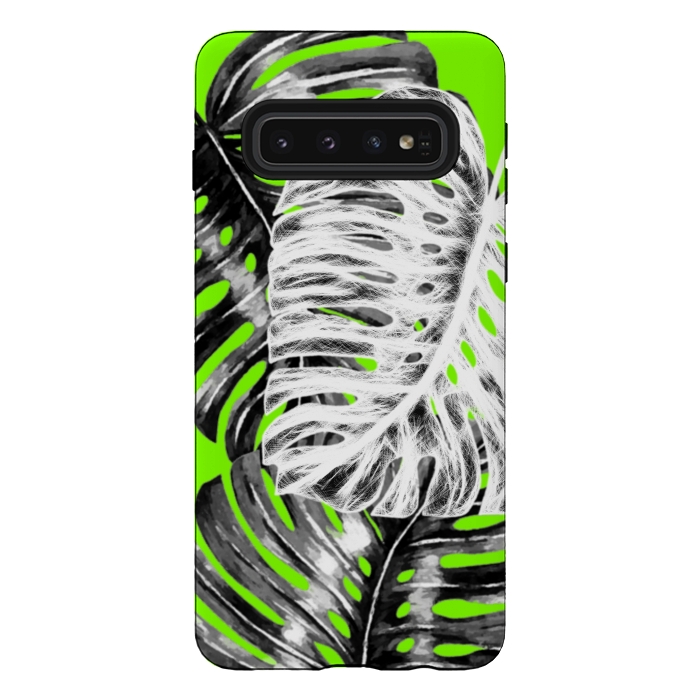 Galaxy S10 StrongFit Monstera Leaf by Alemi