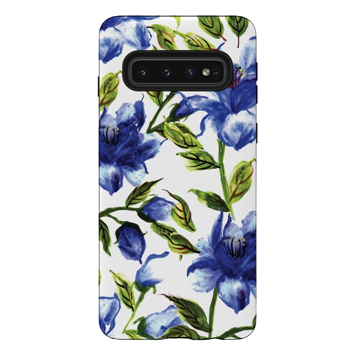 Galaxy S10 StrongFit Floral Print V by Bledi